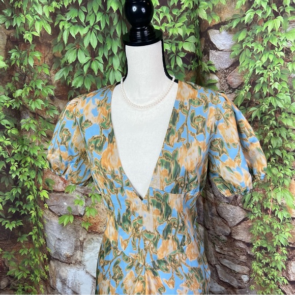 WEWOREWHAT Floral Print Puff Sleeve Maxi Dress, 10 - Picture 4 of 15